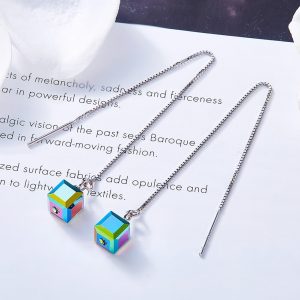 گوشواره مکعب هفت رنگ